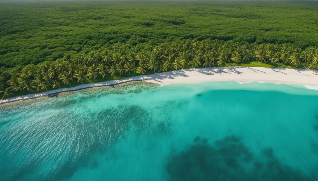 Aerial View of Punta Cana's Beautiful Coastline