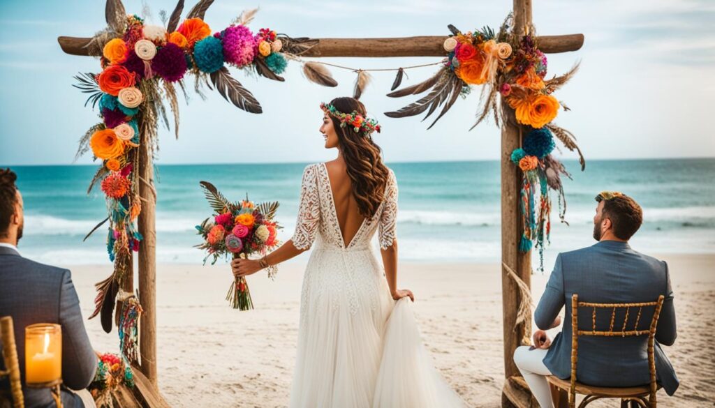 Bohemian Beach Wedding Decor