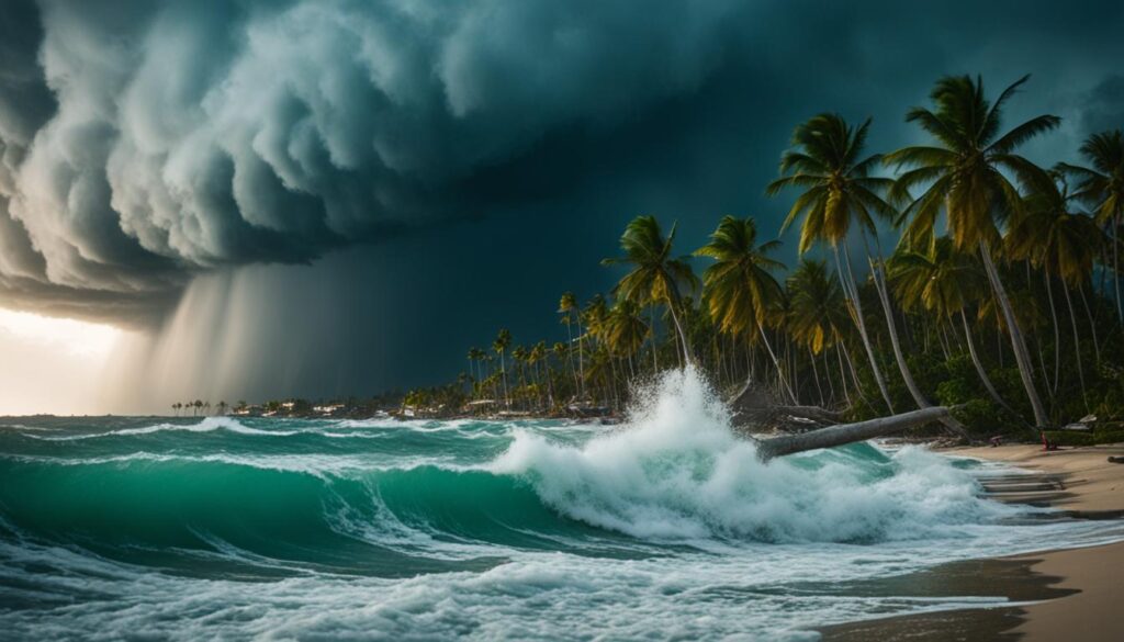 Hurricane in the Dominican Republic