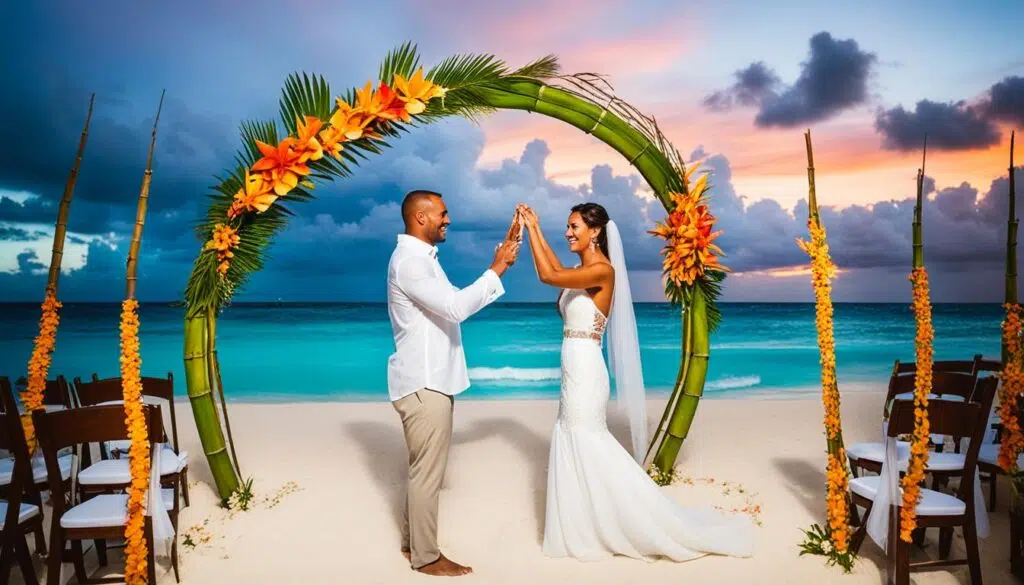 beach ceremony in Punta Cana