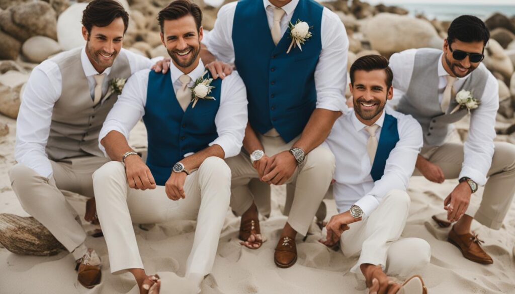 beach wedding groomsmen fashion