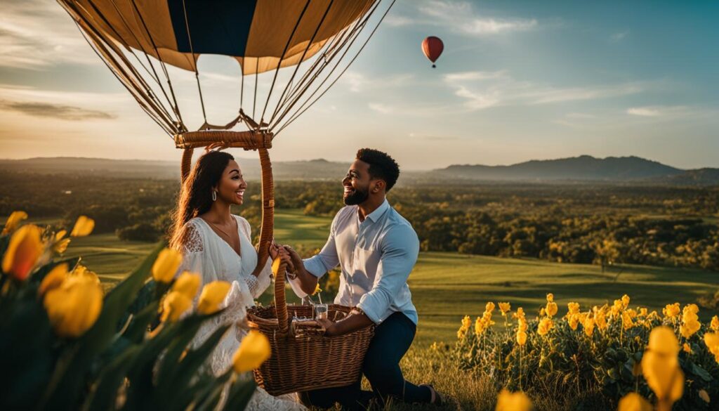 hot air balloon ride proposal
