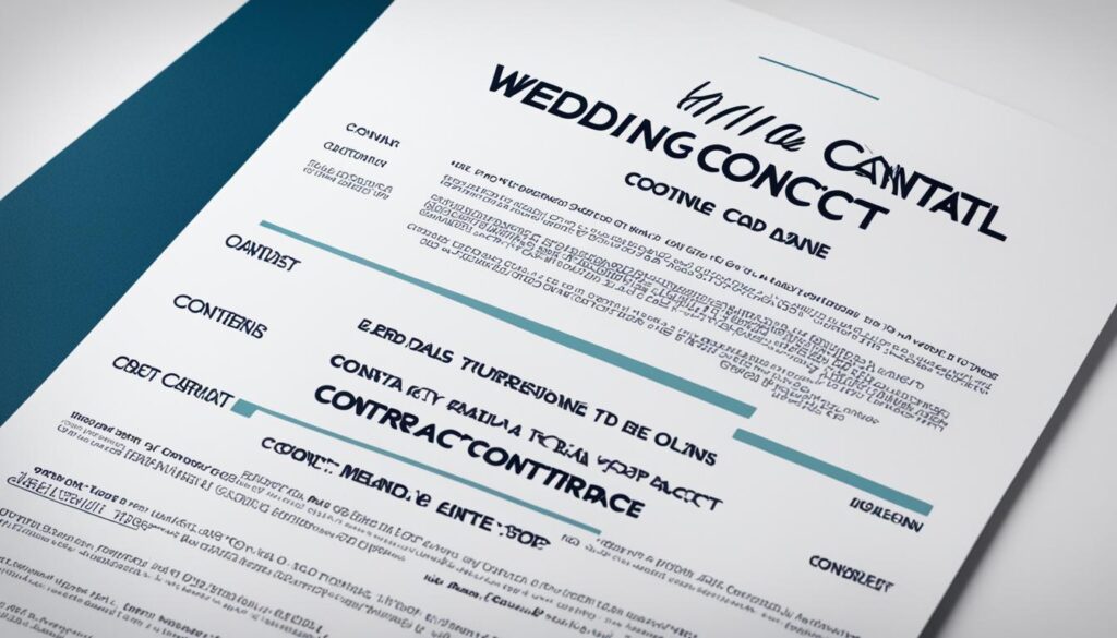 professional wedding DJ contract