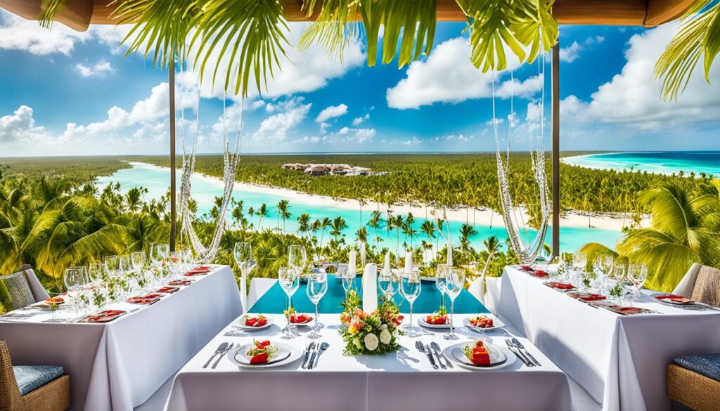 dinner in the sky punta cana menu