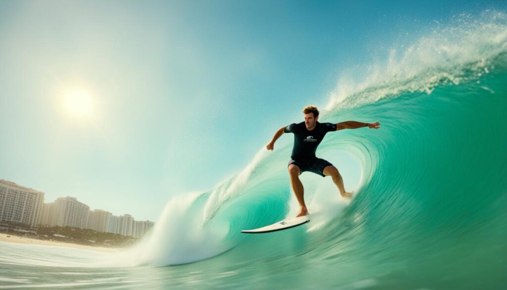 macao beach surfing