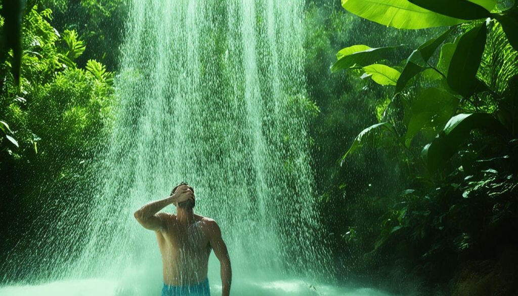 showering in dominican republic